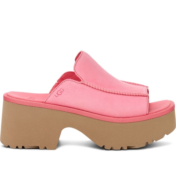 UGG Pink Newest Platform Slide Sandals Heels - Picture 11 of 12